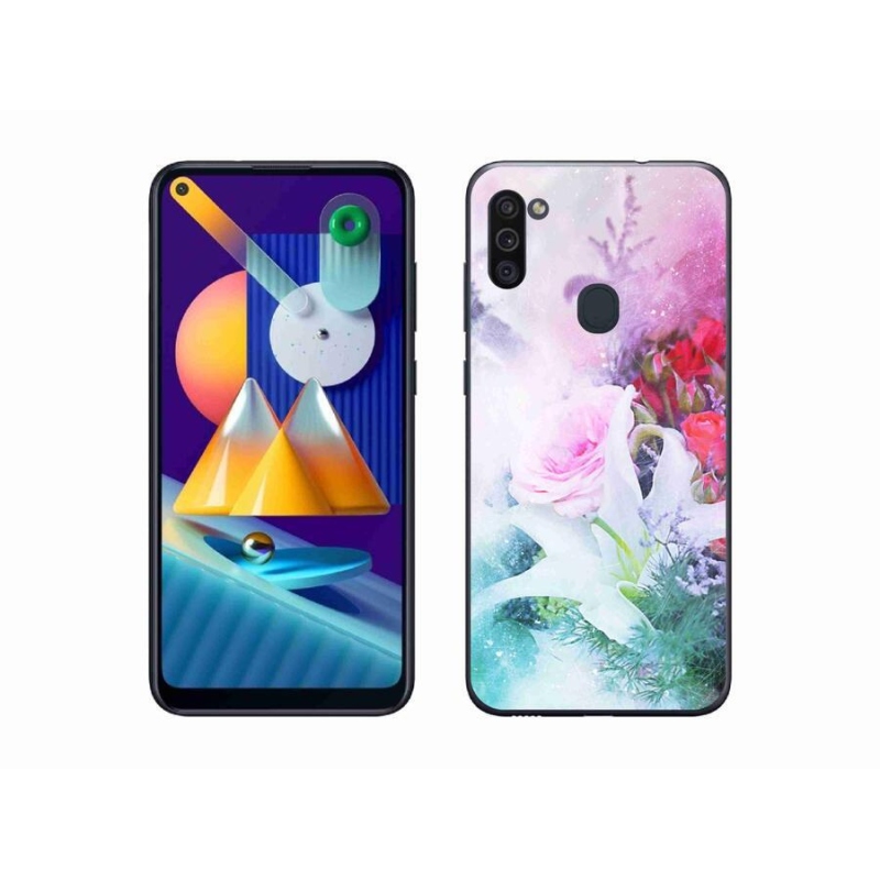 Gél borító mmCase mobil Samsung Galaxy M11 - virágok 4
