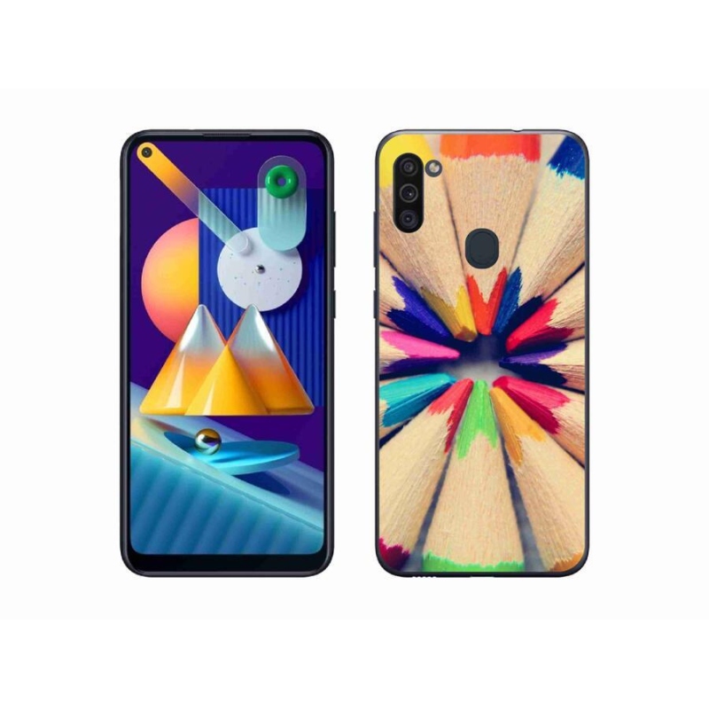 Gél védőhuzat mmCase Samsung Galaxy M11 készülékhez - zsírkréták