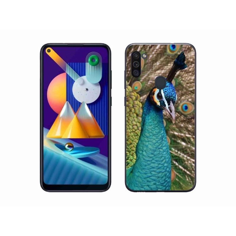 Gél védőhuzat mmCase Samsung Galaxy M11 készülékhez - páva