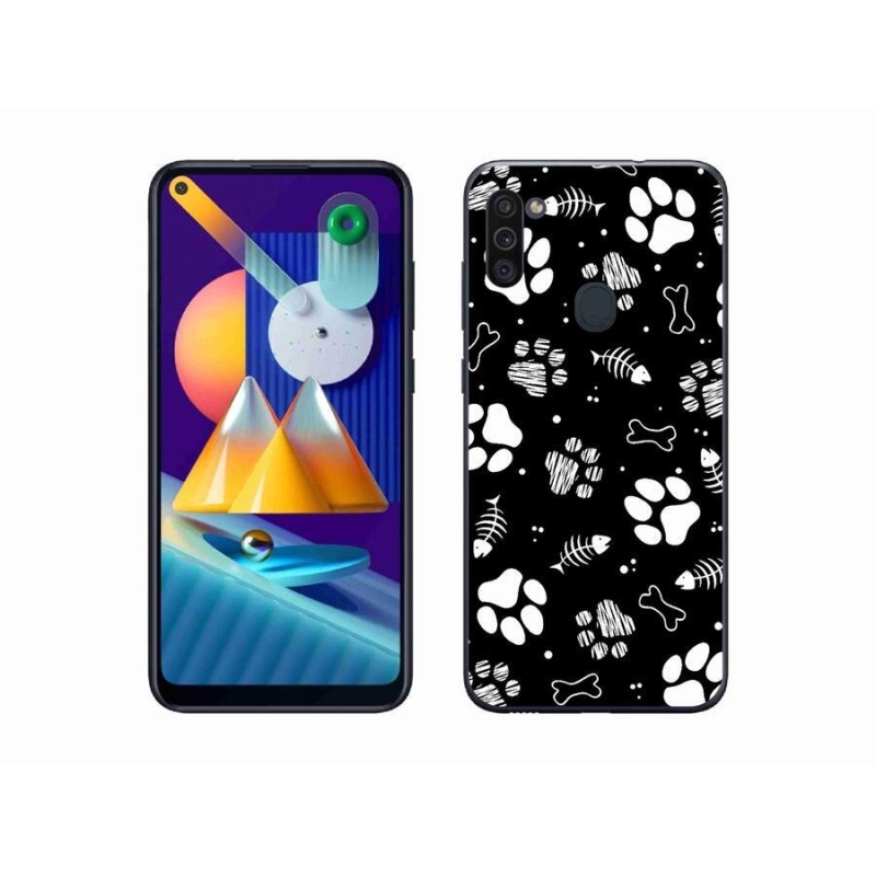 Gél borítás mmCase Samsung Galaxy M11 készülékhez - kutyamancsok