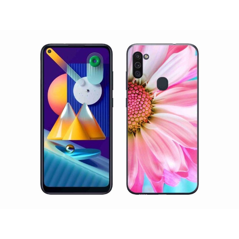 Gél védőhuzat mmCase Samsung Galaxy M11 készülékhez - rózsaszín virág