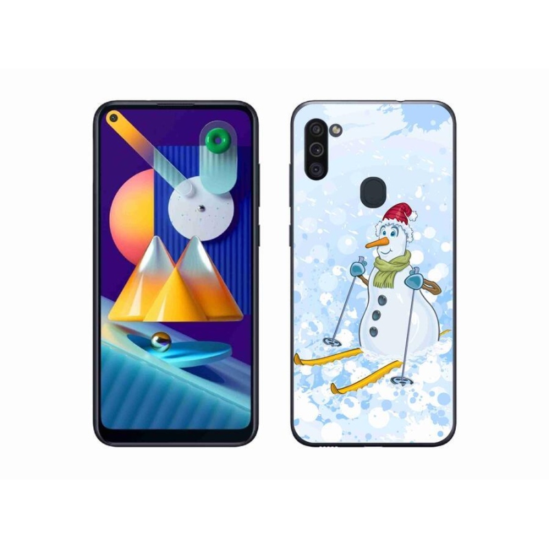 Gél védőhuzat mmCase Samsung Galaxy M11 készülékhez - hóember