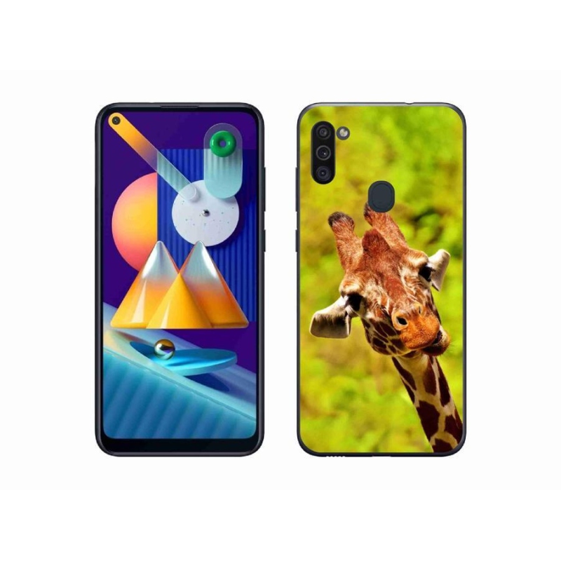Gél védőhuzat mmCase Samsung Galaxy M11 készülékhez - zsiráf