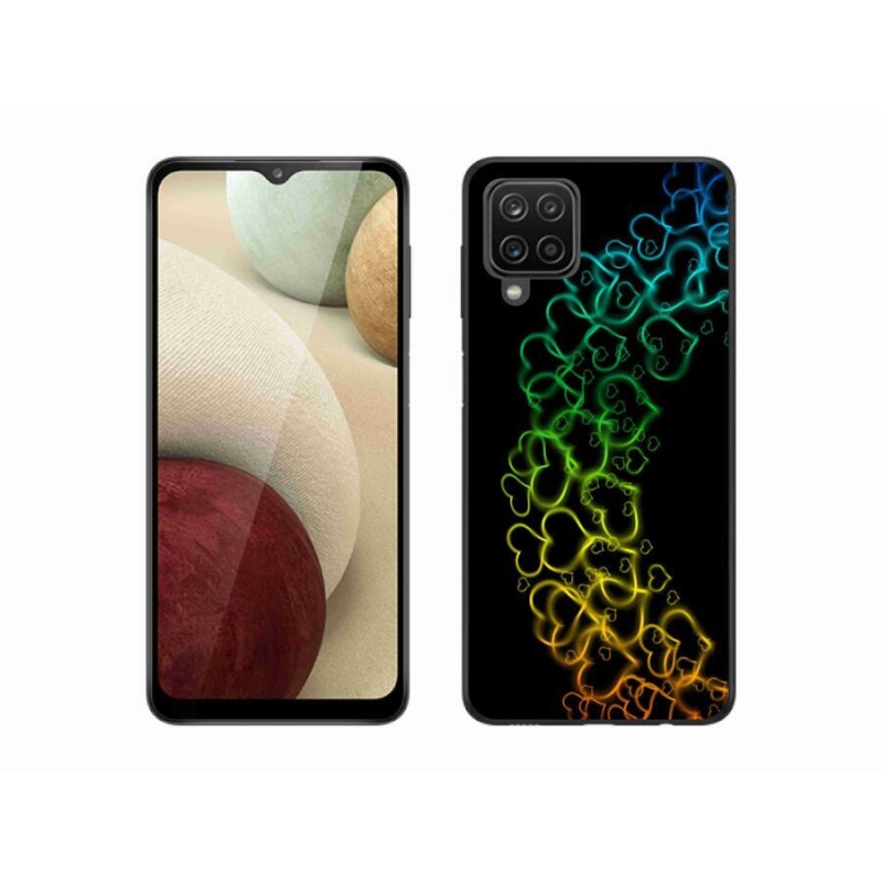 Gél védőhuzat mmCase Samsung Galaxy M12 készülékhez - színes szívek