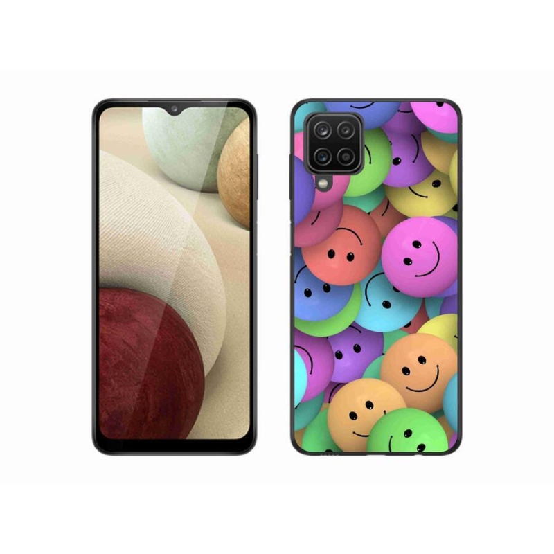 Gél borító mmCase a mobiltelefonon Samsung Galaxy M12 - színes smiley-k