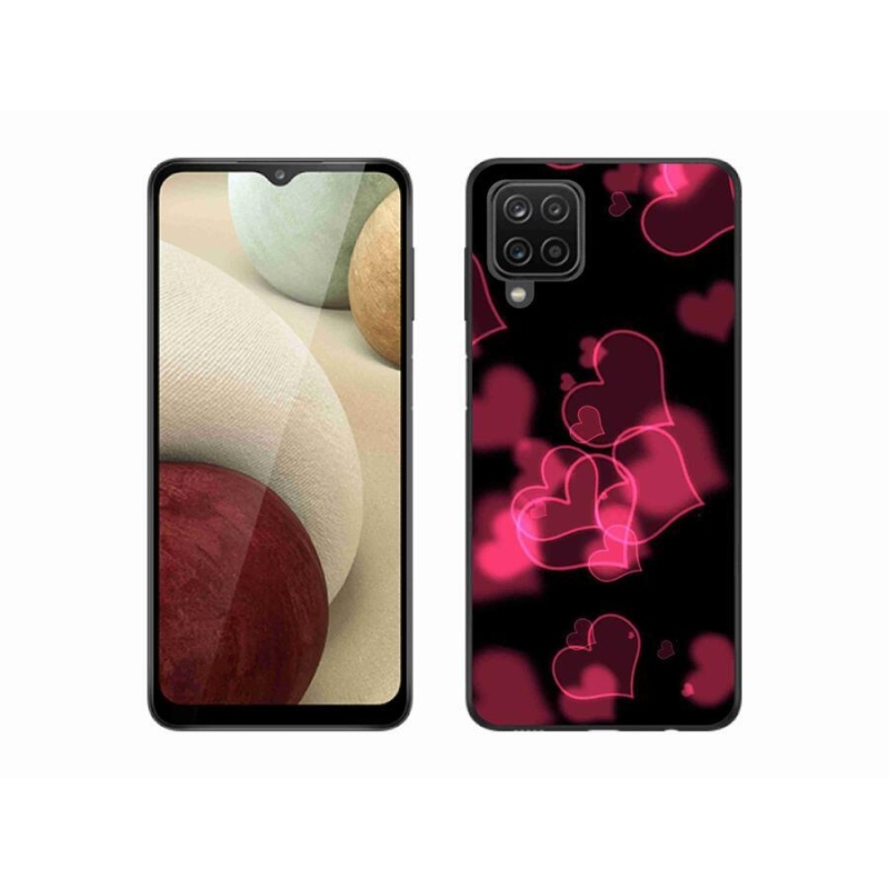 Gél védőhuzat mmCase Samsung Galaxy M12 készülékhez - piros szívek