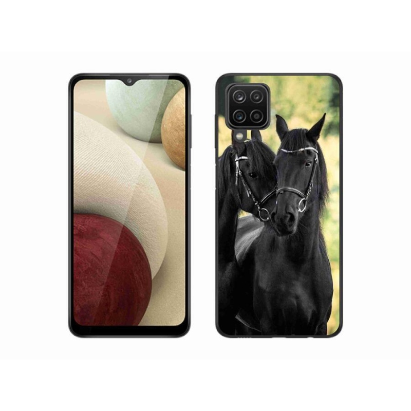 Zselés borítás mmCase Samsung Galaxy M12 - két fekete ló