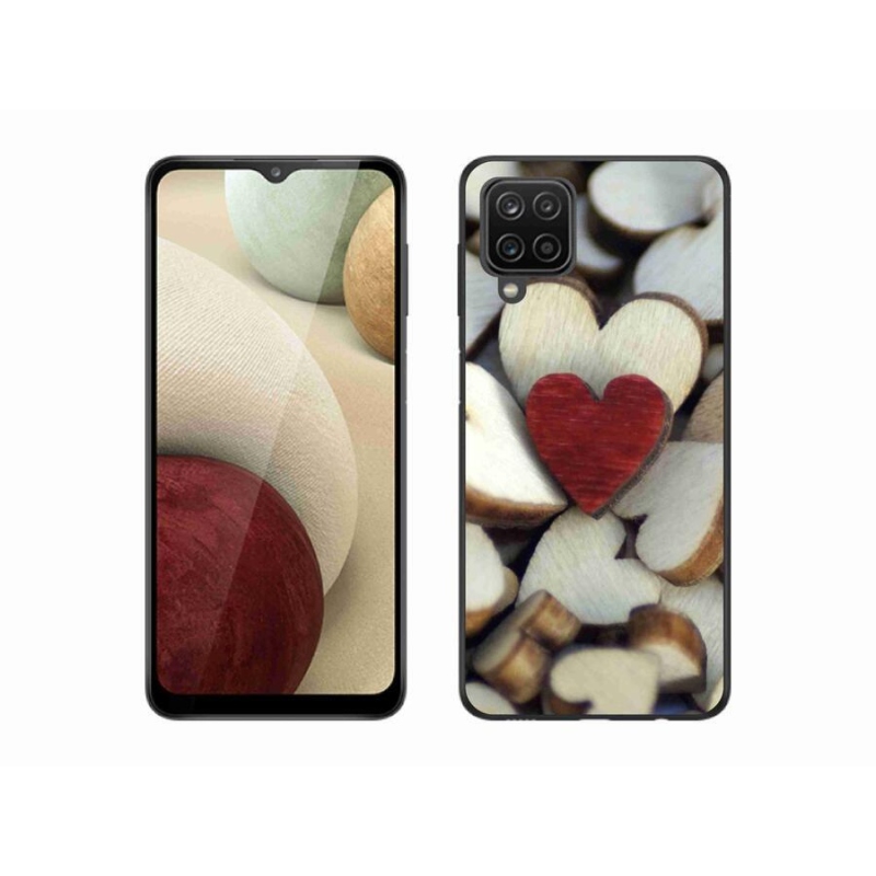 Zselés borítás mmCase Samsung Galaxy M12 készülékhez - gravírozott piros szív