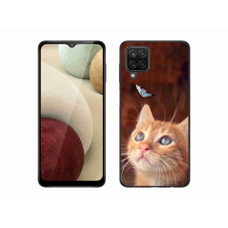 Gél borítás mmCase Samsung Galaxy M12 készülékhez - pillangó és cica