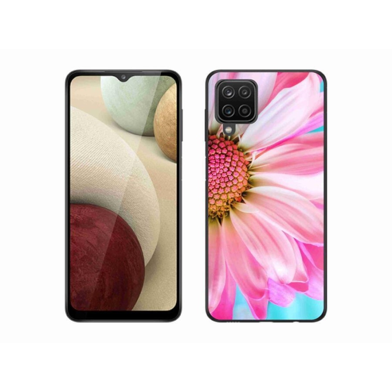 Gél védőhuzat mmCase Samsung Galaxy M12 készülékhez - rózsaszín virág
