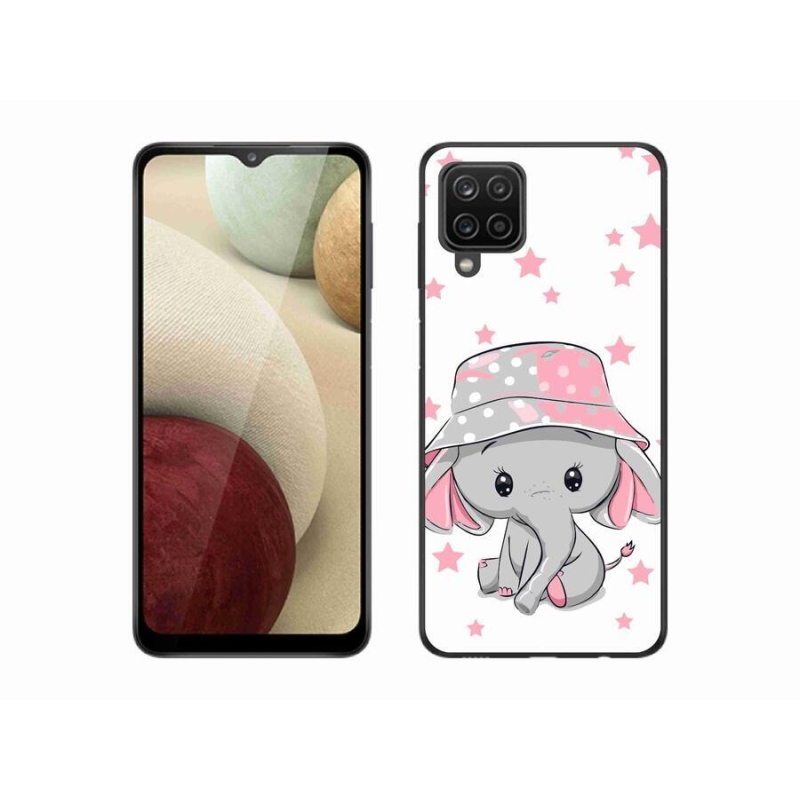 Gél védőhuzat mmCase Samsung Galaxy M12 készülékhez - rózsaszín elefánt