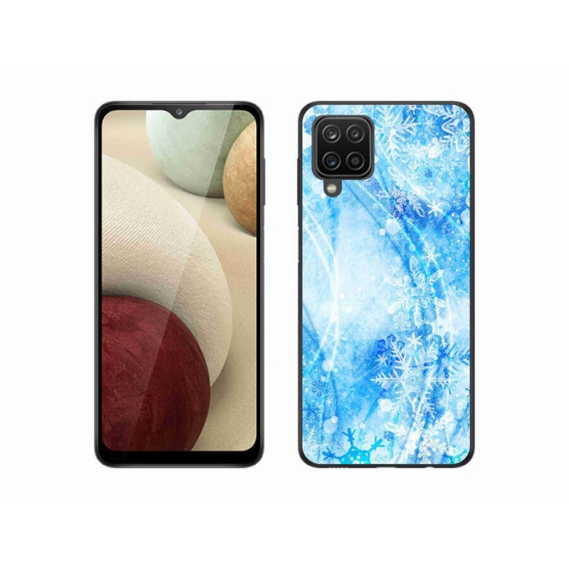 Gél védőhuzat mmCase Samsung Galaxy M12 készülékhez - hópelyhek