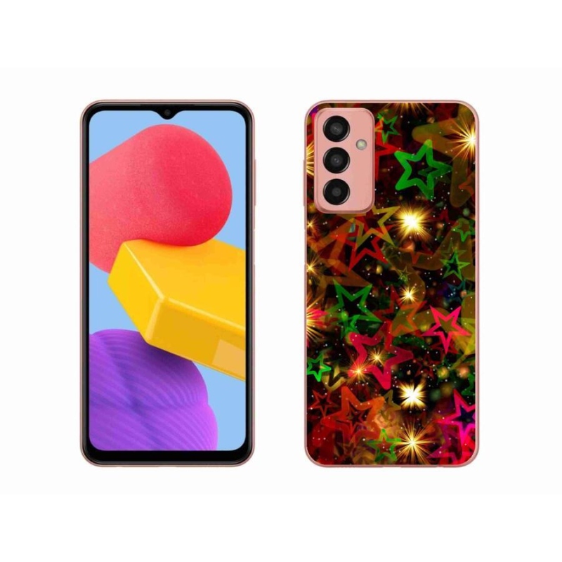 Gél borítás mmCase a mobil Samsung Galaxy M13 - színes csillagok