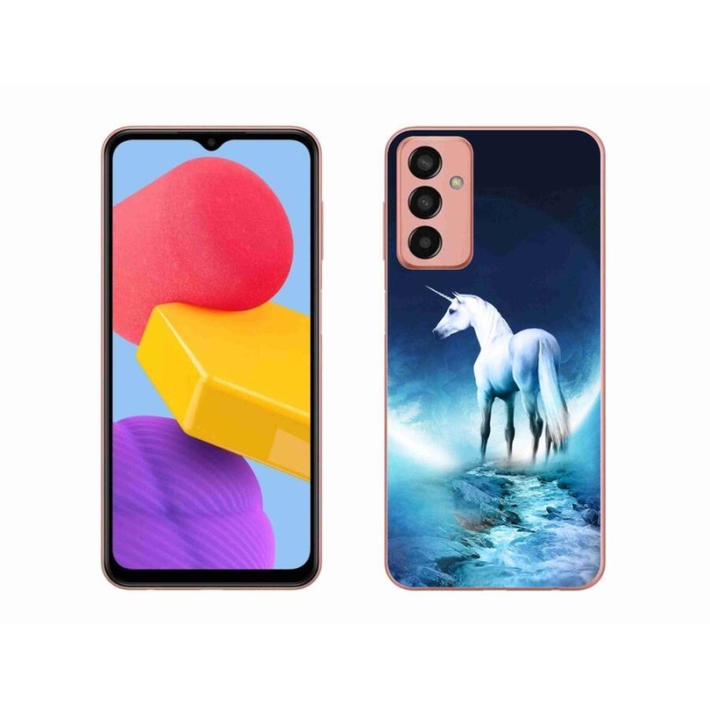 Gél védőhuzat mmCase Samsung Galaxy M13 készülékhez - fehér egyszarvú