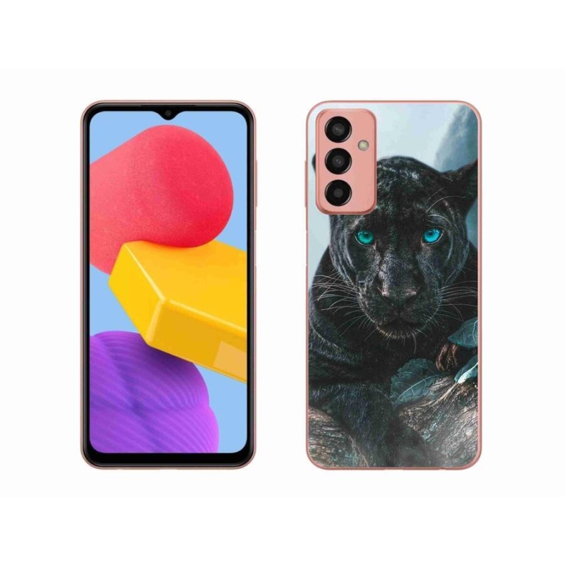 Zselés borítás mmCase Samsung Galaxy M13 készülékhez - fekete párduc