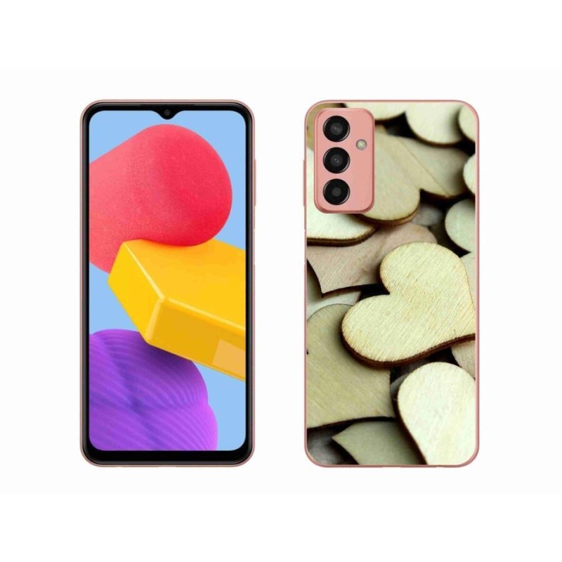 Gél borítás mmCase Samsung Galaxy M13 készülékhez - fából készült szívek