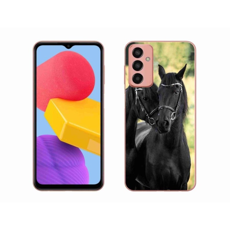 Gél borítás mmCase Samsung Galaxy M13 - két fekete ló