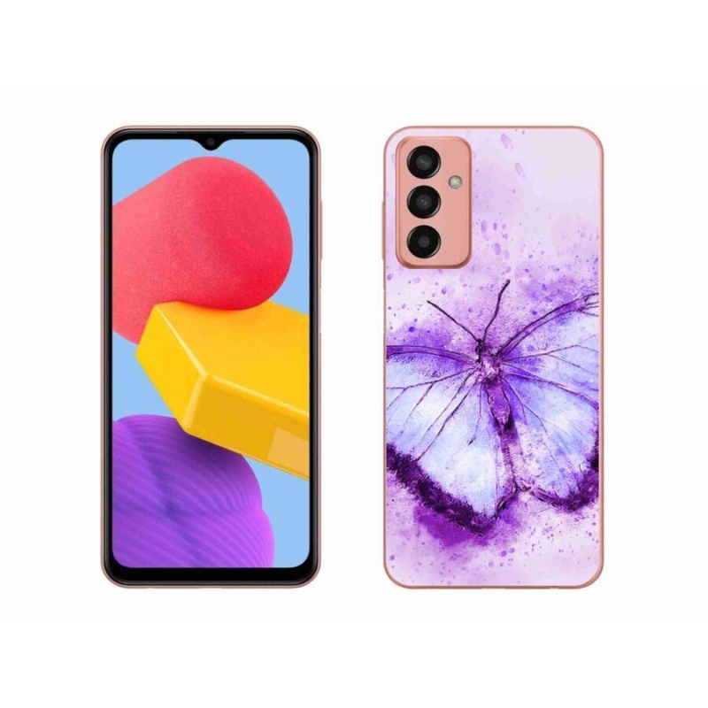 Gél védőhuzat mmCase Samsung Galaxy M13 készülékhez - lila pillangó