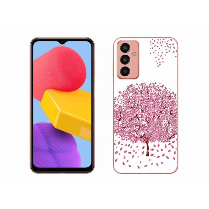 Gél borító mmCase mobiltelefonhoz Samsung Galaxy M13 - rajzfilmfa levelekkel
