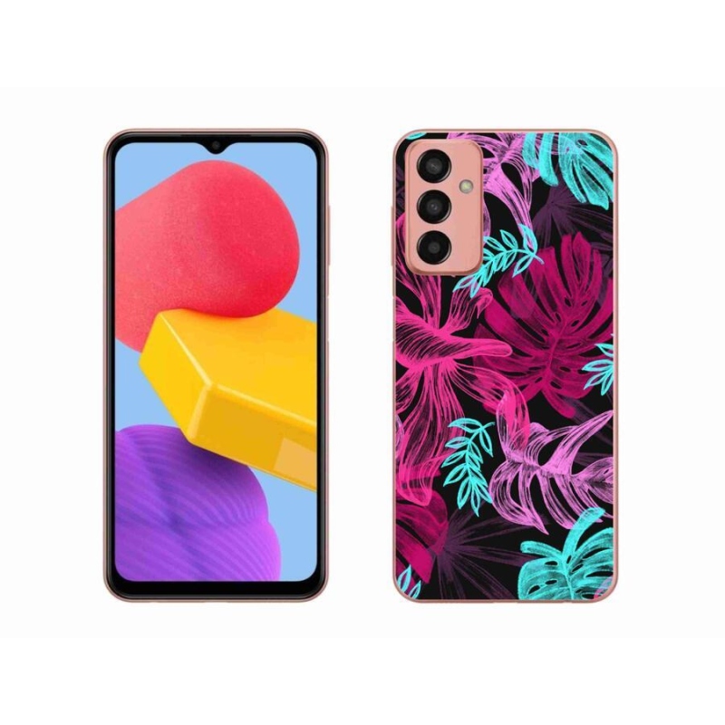 Gél védőhuzat mmCase mobiltelefonhoz Samsung Galaxy M13 - virágok 1