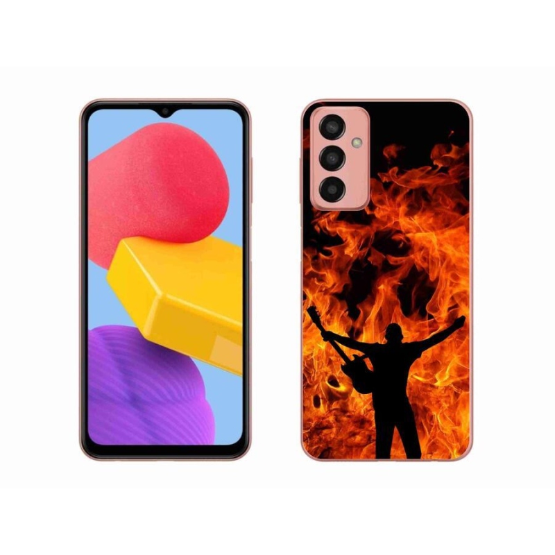 Gél borítás mmCase mobil Samsung Galaxy M13 - zenész és tűz
