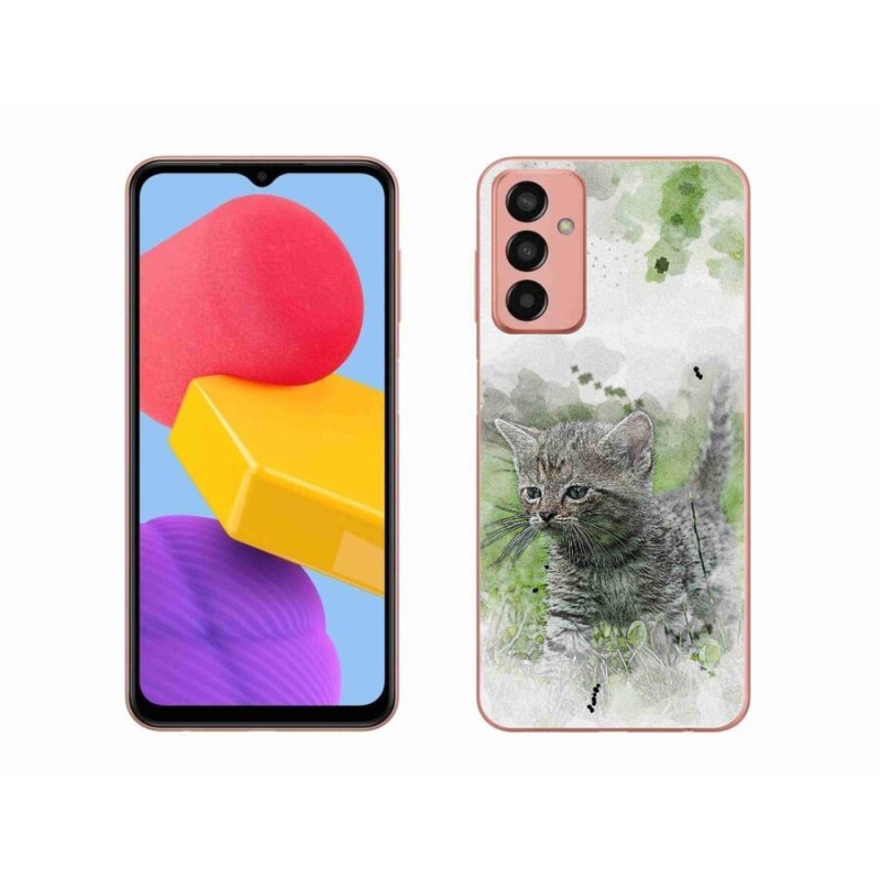 Gél borító mmCase Samsung Galaxy M13 készülékhez - aranyos cica 1