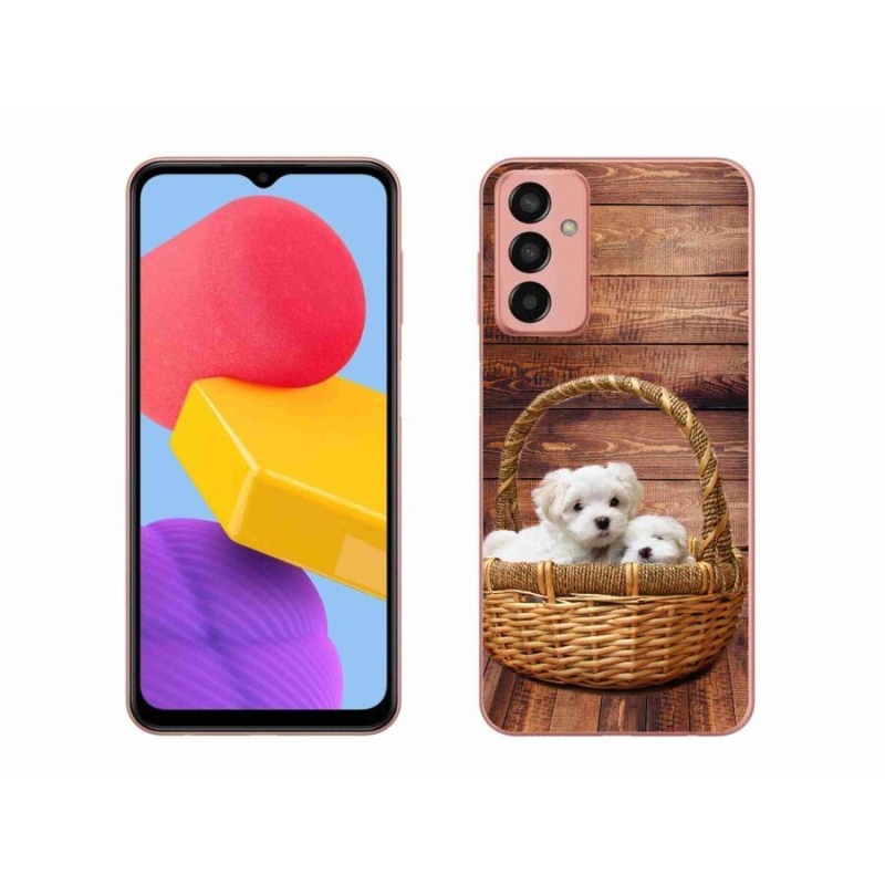 Gél borítás mmCase Samsung Galaxy M13 készülékhez - kölyökkutyák