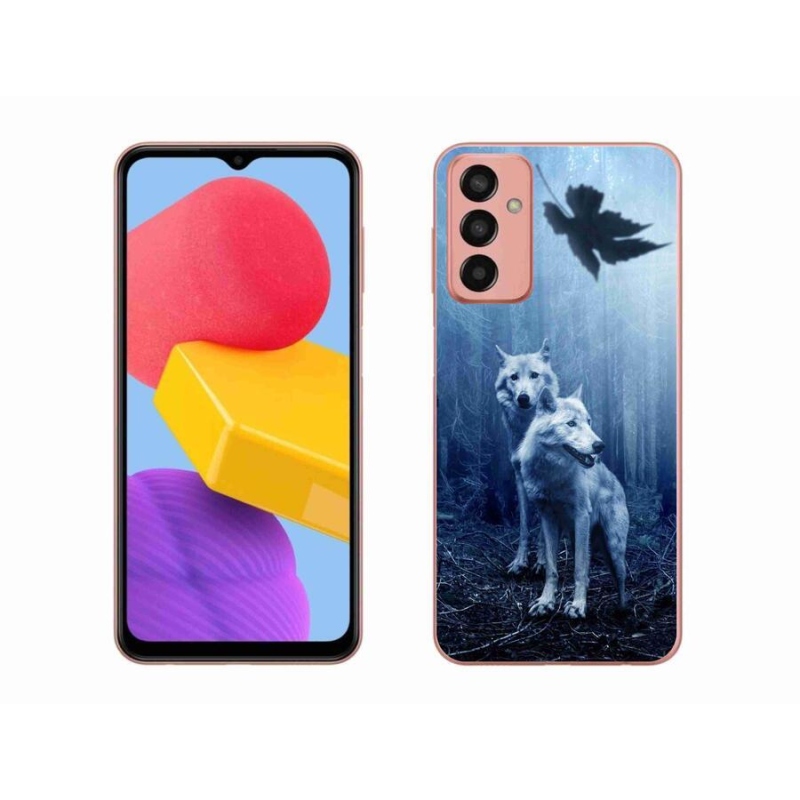 Zselés borítás mmCase mobil Samsung Galaxy M13 - farkasok az erdőben