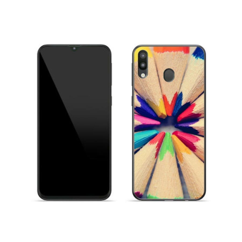 Zselés borító mmCase Samsung Galaxy M20 készülékhez - zsírkréták