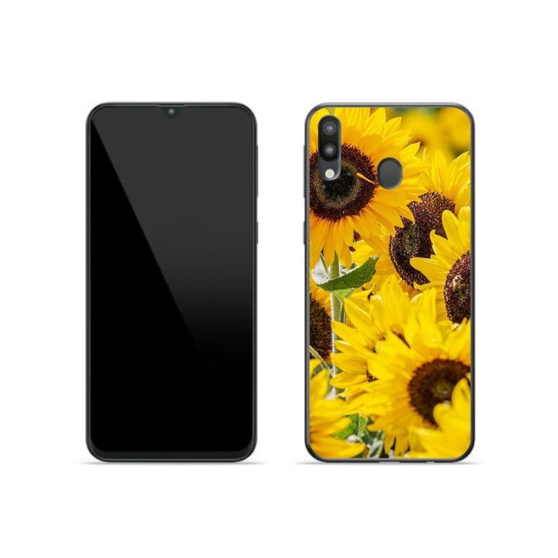 Zselés borítás mmCase Samsung Galaxy M20 készülékhez - Napraforgó