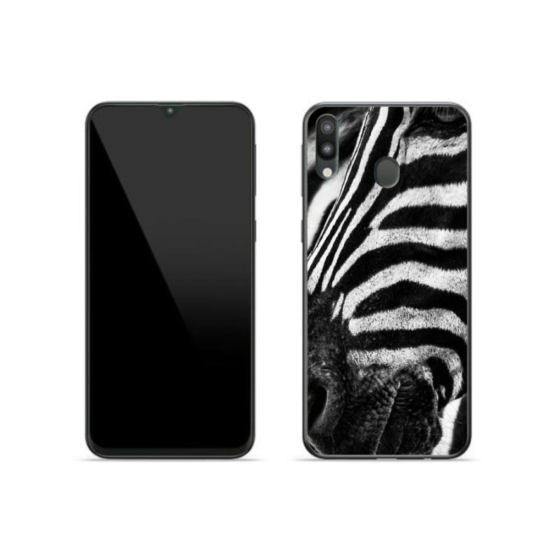 Zselés borítás mmCase Samsung Galaxy M20 készülékhez - zebra