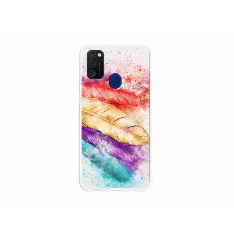 Gél védőhuzat mmCase mobiltelefonhoz Samsung Galaxy M21 - színes tollak