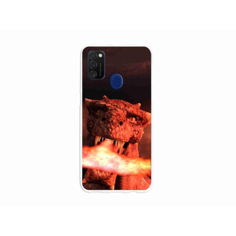Gél védőhuzat mmCase mobiltelefonhoz Samsung Galaxy M21 - sárkány