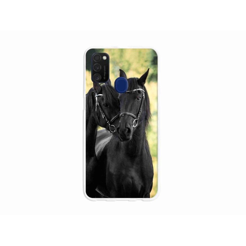 Gél borítás mmCase Samsung Galaxy M21 - két fekete ló
