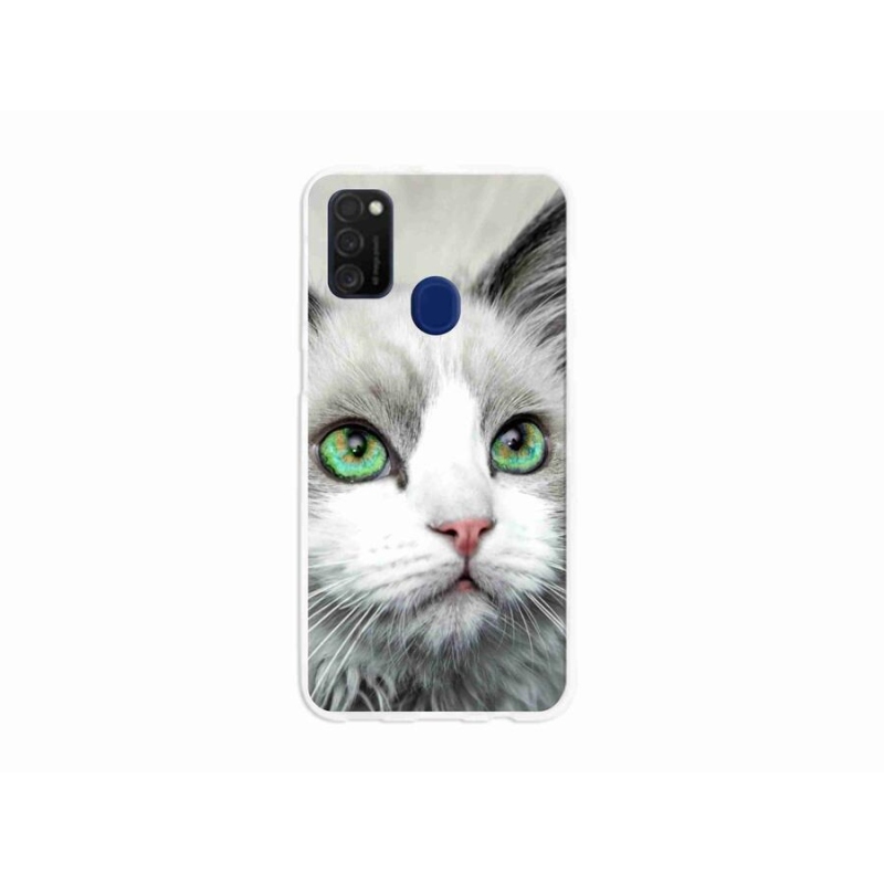 Zselés borítás mmCase Samsung Galaxy M21 - macskaszem