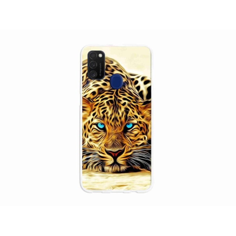 Gél borító mmCase mobiltelefonhoz Samsung Galaxy M21 - rajzfilm tigris