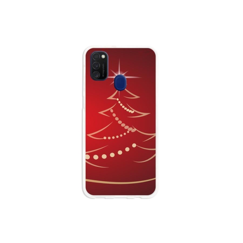 Gél borító mmCase Samsung Galaxy M21 - karácsonyfa karikatúra