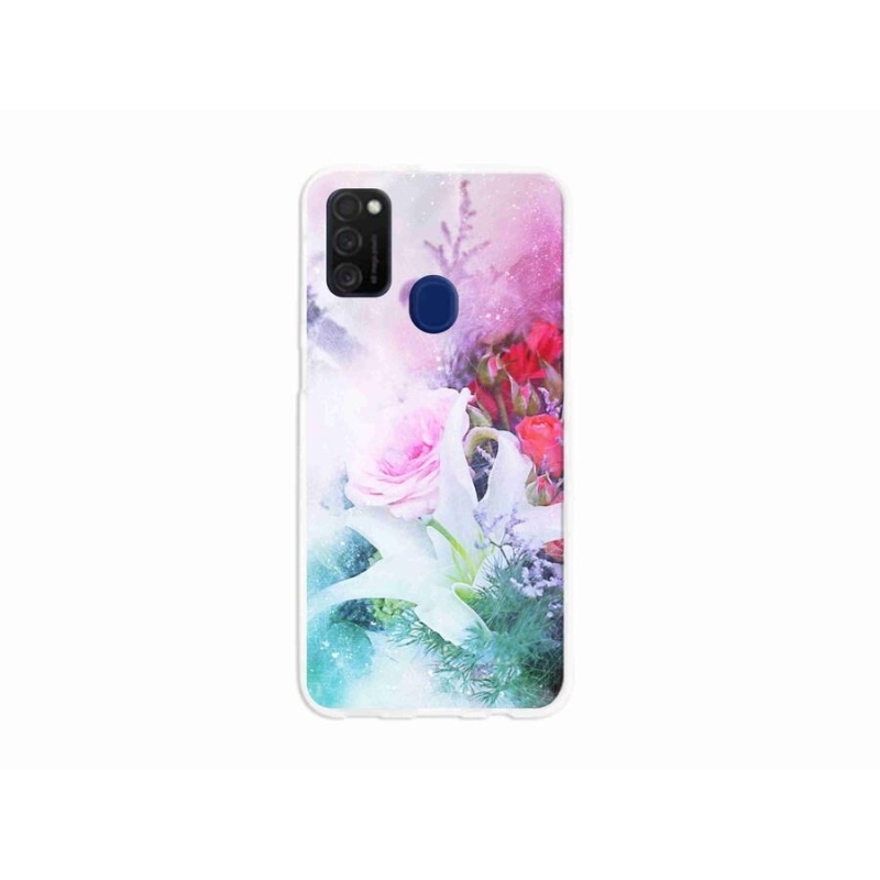 Gél borító mmCase mobiltelefonhoz Samsung Galaxy M21 - virágok 4