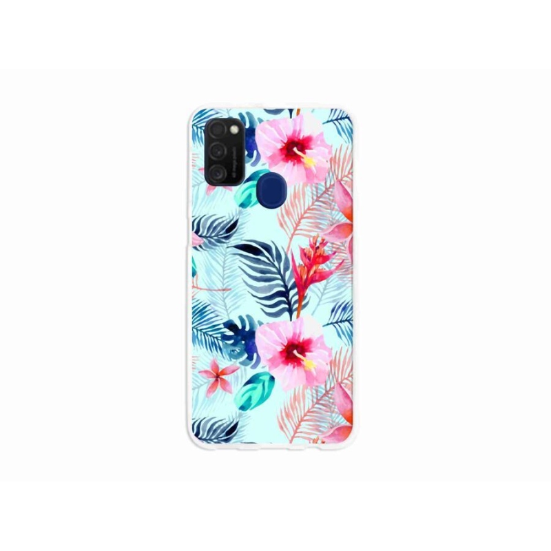 Gél borító mmCase Samsung Galaxy M21 - virágokhoz
