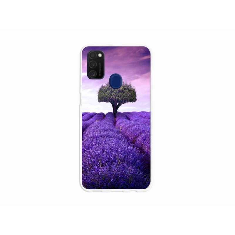 Gél védőhuzat mmCase Samsung Galaxy M21 készülékhez - levendula rét
