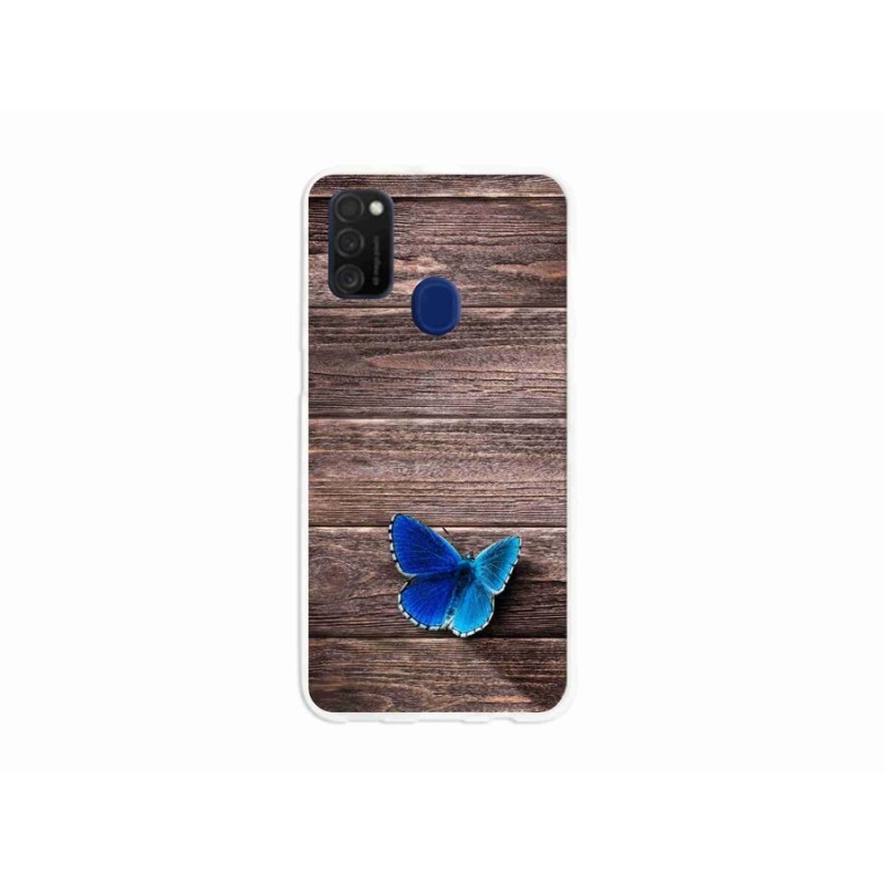 Gél védőhuzat mmCase Samsung Galaxy M21 - kék pillangó 1