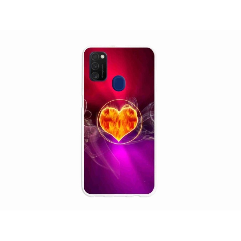 Gél borítás mmCase mobil Samsung Galaxy M21 - tűz szív