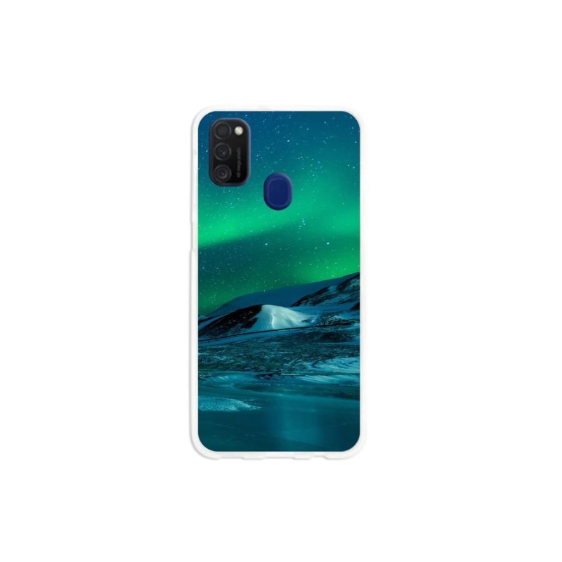Gél borító mmCase Samsung Galaxy M21 készülékhez - sarki fény