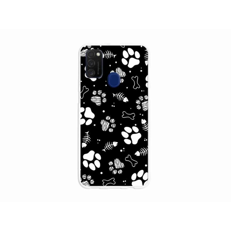 Gél borítás mmCase Samsung Galaxy M21 készülékhez - kutyamancsok