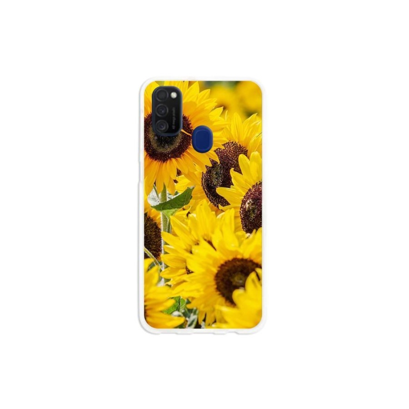 Zselés borító mmCase Samsung Galaxy M21 - Napraforgóhoz