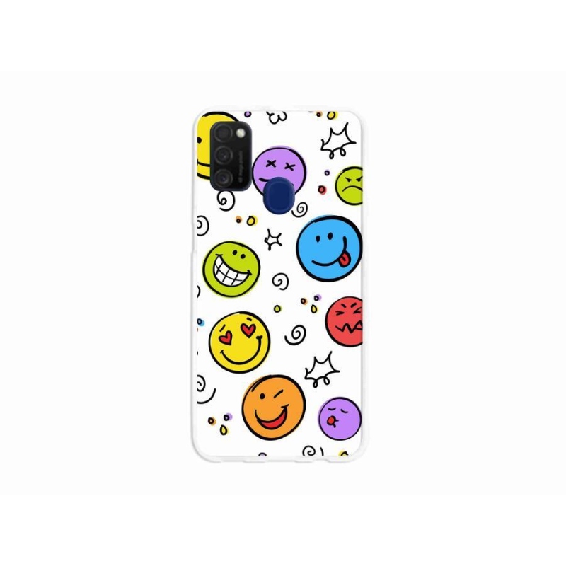Gél borítás mmCase Samsung Galaxy M21 készülékhez - smiley-k