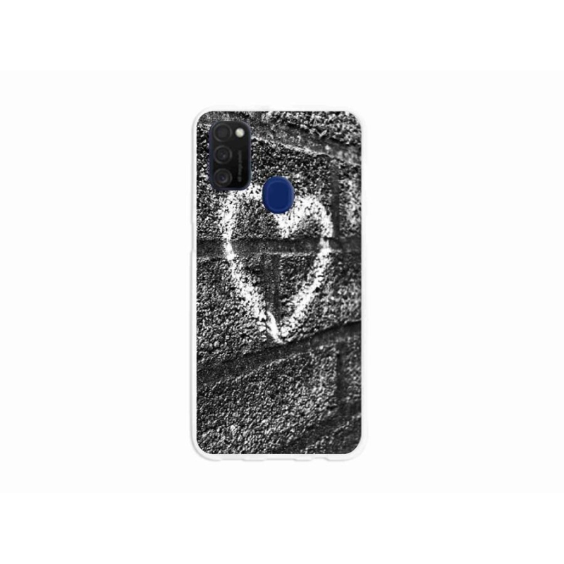 Gél borítás mmCase Samsung Galaxy M21 készülékhez - szív a falon