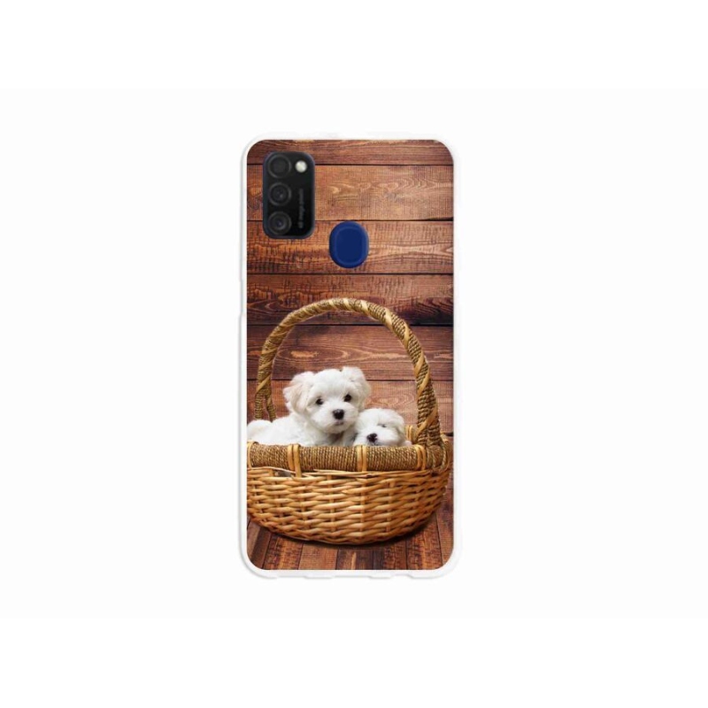 Gél borítás mmCase Samsung Galaxy M21 - kölyökkutyákhoz