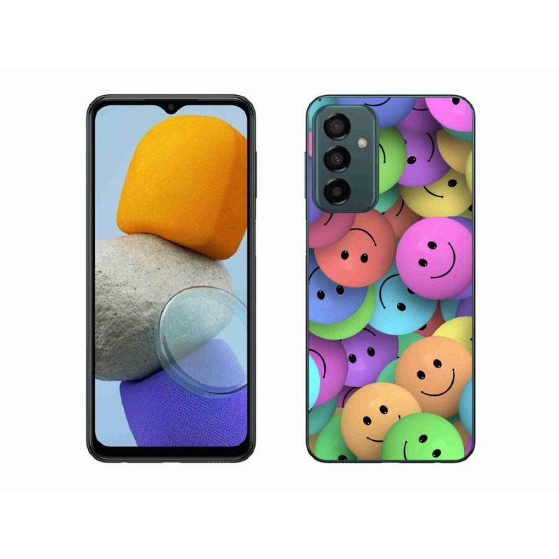 Gél borító mmCase a mobiltelefonon Samsung Galaxy M23 5G - színes smiley-k