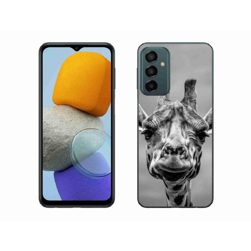 Zselés borítás mmCase Samsung Galaxy M23 5G - fekete-fehér zsiráfhoz